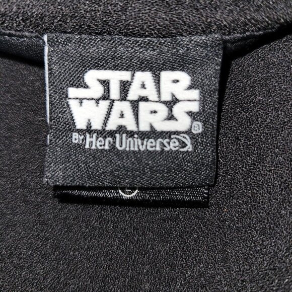 Her Universe Star Wars Studded Darth Vader Black Sleeveless Dress Cape Large - Picture 9 of 10